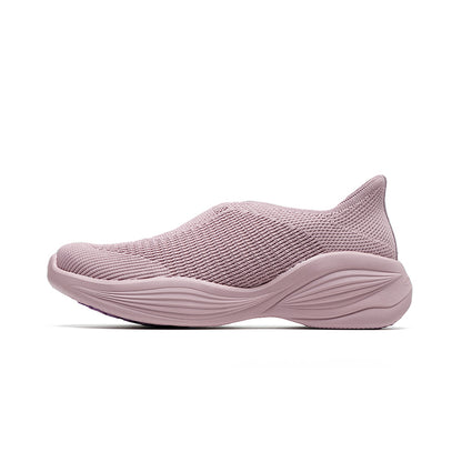 Woman wearing Rebecca Lim's arch support shoes for back pain relief