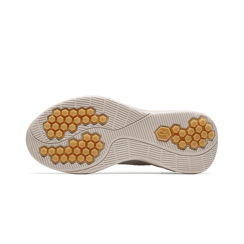 Woman wearing Rebecca Lim's arch support shoes for back pain relief